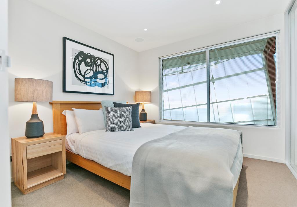 הובארט Sullivans Cove Apartments מראה חיצוני תמונה A bedroom in a typical apartment